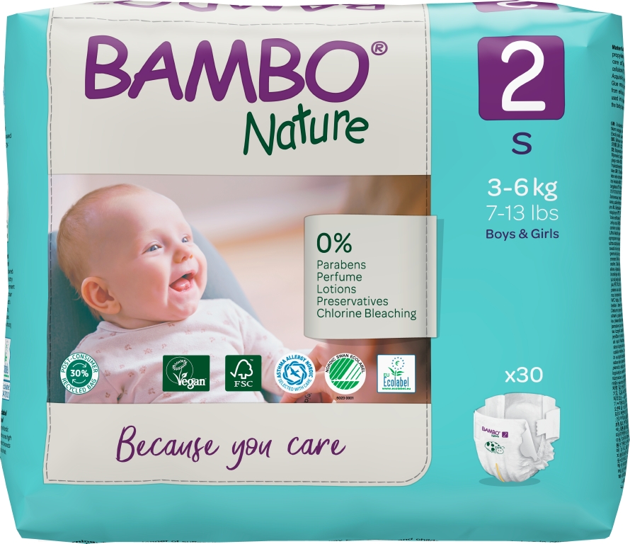 Παιδικές Πάνες Bambo Nature No2 (3-6kg) 30τεμ.