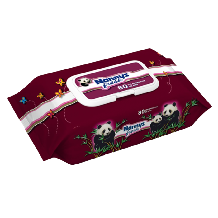 Μωρομάντηλα Nannys Fresh Wet Wipes με καπάκι 80τεμ.
