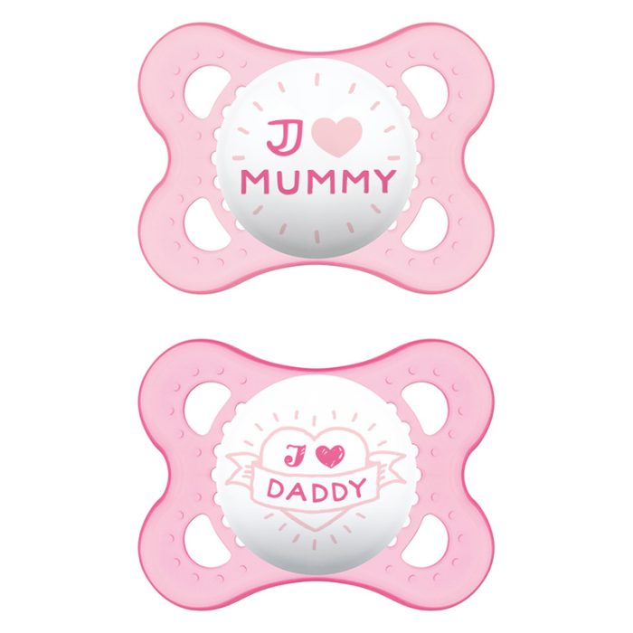 Πιπίλα Ι Love Mummy & Daddy Σιλικόνης 2-6 μηνών