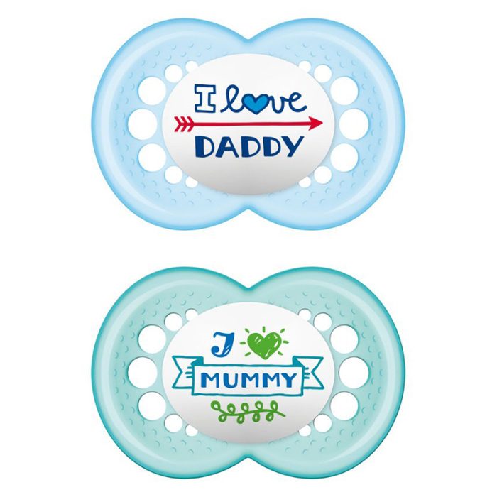 Πιπίλα Ι Love Mummy & Daddy Σιλικόνης 6-16 μηνών