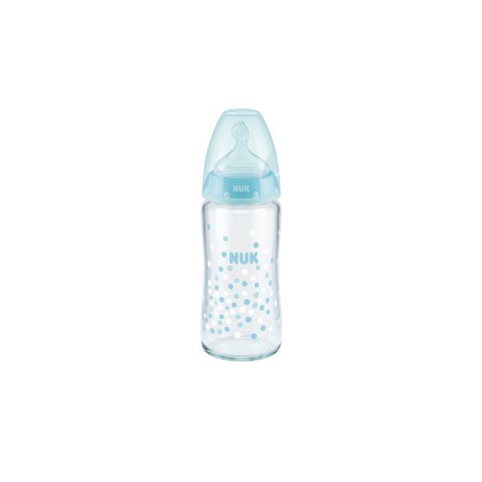 NUK First Choice Plus Μπιμπερό γυάλινο 240ml με θηλή
