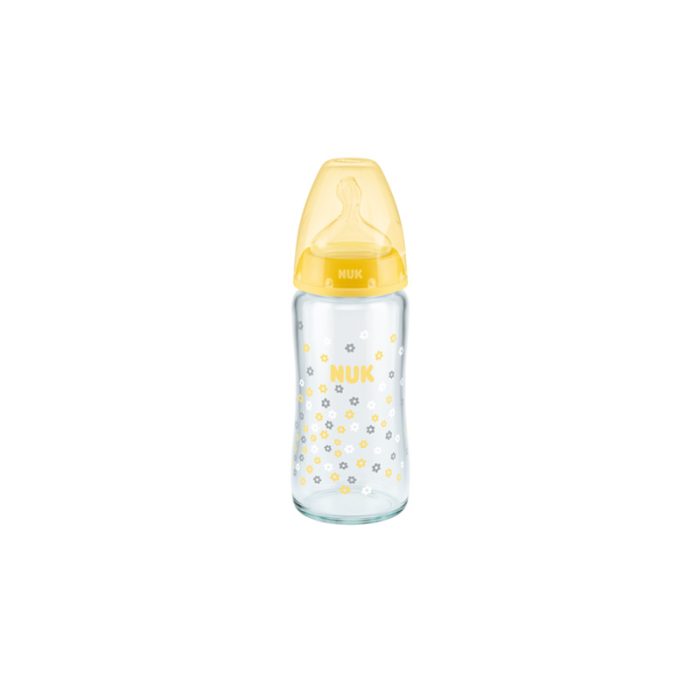 NUK First Choice Plus Μπιμπερό γυάλινο 240ml με θηλή