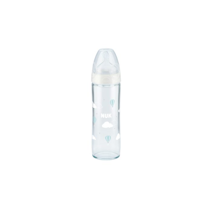 NUK New Classic Μπιμπερό γυάλινο 240ml με θηλή